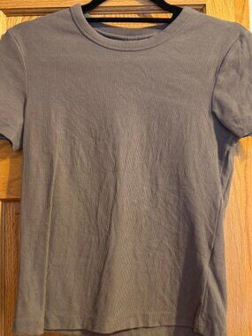 Stockholmatelier Basic Grey Coffee Short sleeved T-shirt